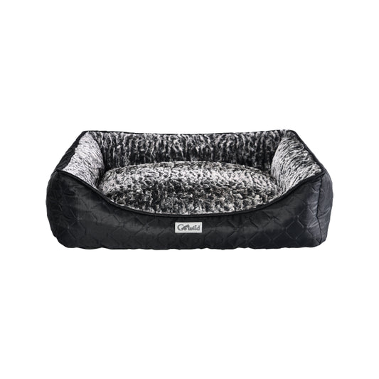GoWild Quilted Plush Pet Bed Raised Sides